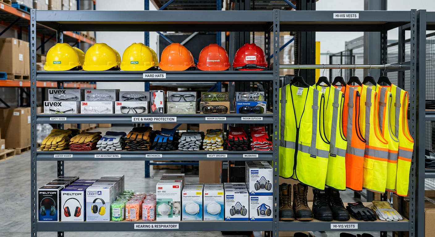 Equipo de protección personal y suministros de seguridad industrial